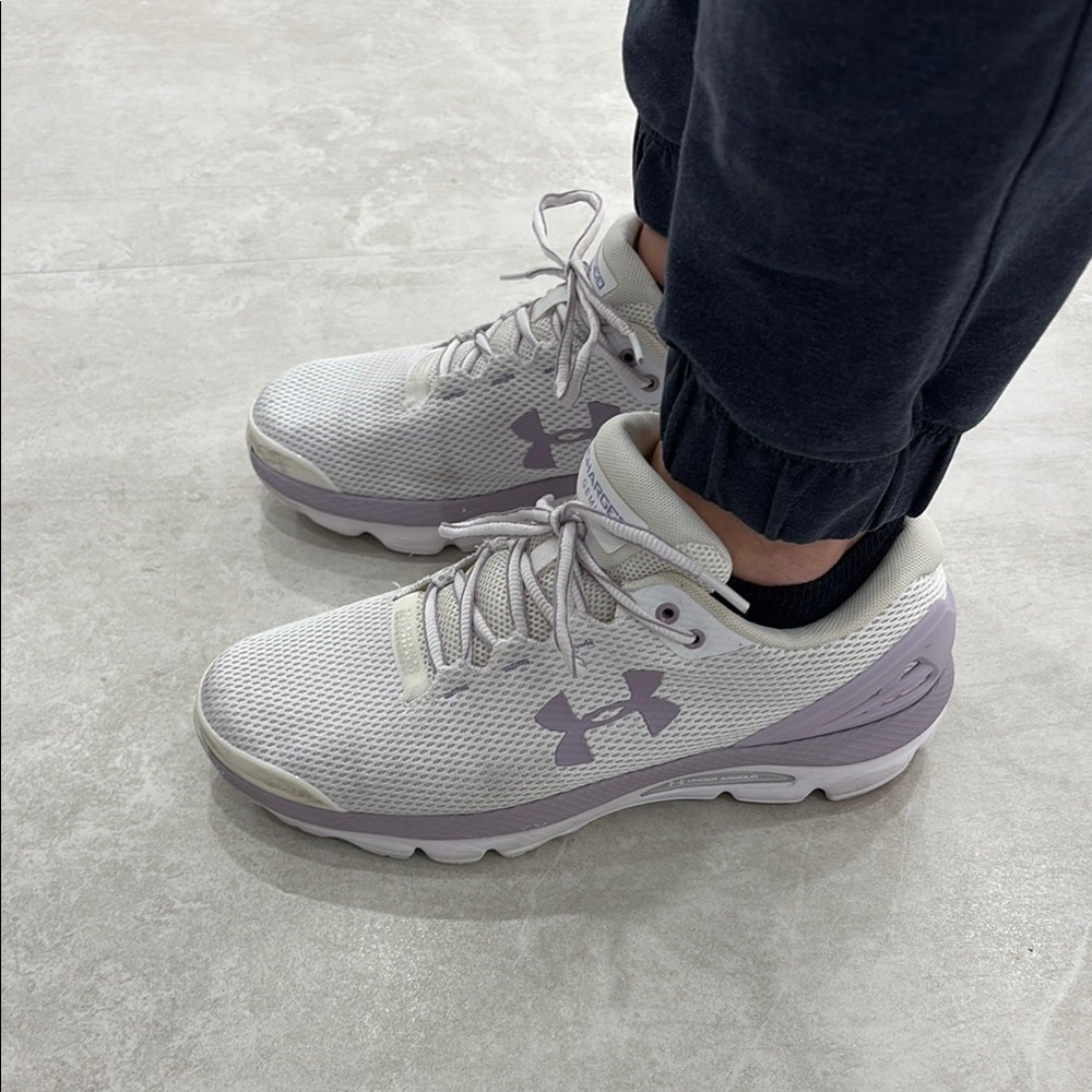 Under Armour Women’s White and Lilac Athletic Shoes